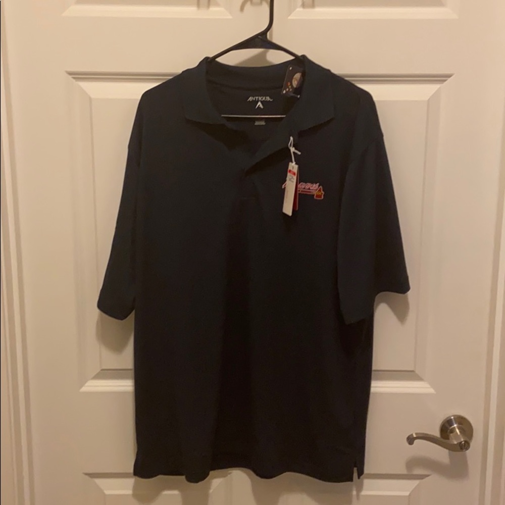 Men’s Large Atlanta Braves Antigua Polo